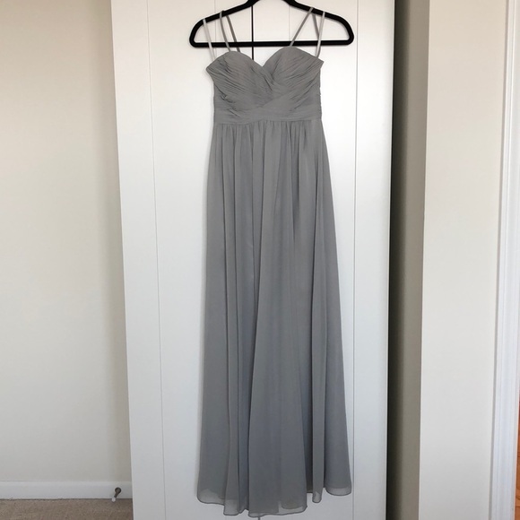 Woman's Wtoo Gray Bridesmaids Dress - Picture 2 of 8